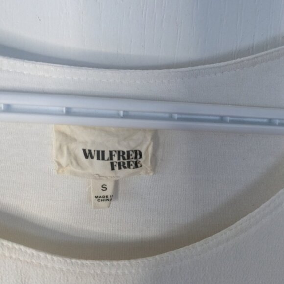 Aritzia Wilfred Free TEIGEN DRESS cream white size Small A4 - Picture 4 of 11